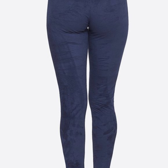 Yummie faux suede leggings - Navy - Picture 2 of 6